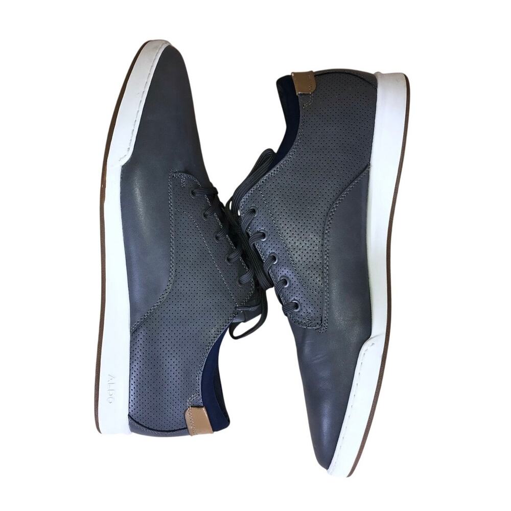 Aldo Dress Shoes Men’s 13 Blue Leather Oxford Loafer Formal Sneakers Preppy